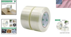 Reliable Waterproof Filament Strapping Tape, 2 Inch x 60 Yards – 5.5 Mil Thick