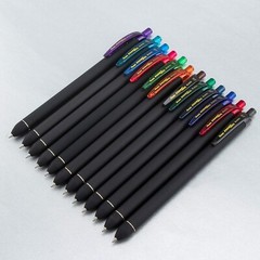 Pentel EnerGel Kuro Liquid Gel Pen, (0.7mm), Medium line, Assorted Ink, 12 Pack