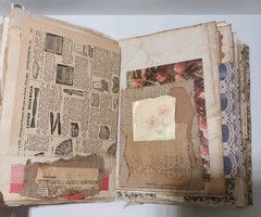Junk Journal Antique Vtg. Ephemera Handmade Book Lg 9.5″x6.5″ Mother’s Day Gift