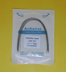 10 Packs Dental Arch Wires Orthodontic Stainless Steel Round Ovoid Form 100Pcs