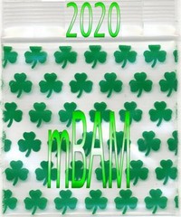 100 PACK BLUE LUCKY 777s 1515 Apple Zip Baggies 1.5×1.5″ Mini POLYBAGS