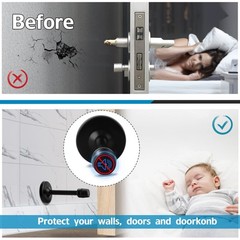 Door Stop, 2 Pack Extra Long Stopper, Stainless Steel, 6 6inch X 2pack, Black
