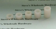 Nylon Spacer Natural White 1/4″ID 1/2″OD Pick Your Length and Quantity