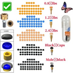 US Dental Locator Abutment Overdenture Retention Male Caps Inserts Metal Housing
