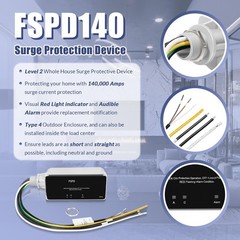 Replacement FSPD140 Level 2 Whole House Surge Protection Device,140,000 Amps