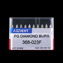 10pcs AZDENT Dental DIAMOND BURS FOOTBALL #368-023F FINE RED DEFEND 10pcs/Pack