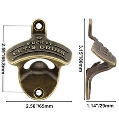 HAIICEN Funny Bottle Opener Wall Mounted Stainless Vintage Antique Bronze