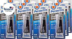 81158-12PK Black Silicone Adhesive Sealant, 3 Oz. Tube (Pack of 12)