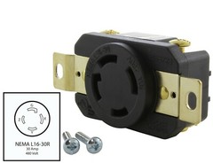 30 Amp 3-Phase 480 Volt NEMA L16-30R DIY Replacement Outlet by AC WORKS®