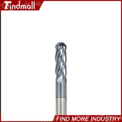 5Pcs Carbide End Mill 1/4″ 4 Flute Ball Nose 2-1/2″ Overall Length -TIALN COATE
