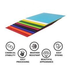 10 Pieces & 10 Colors Opaque Cast Acrylic Sheets 12″ x 12″ x 0.118″ For Crafts