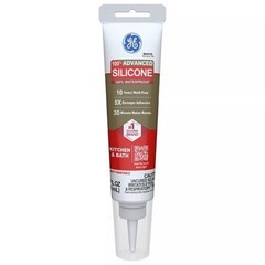 GE Advanced Silicone Caulk for Kitchen & Bathroom – 100% Waterproof Silicone Sea