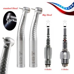 Dental Fiber Optic LED Handpiece High Speed / Quick Coupler 4/6 Hole KaVo Style