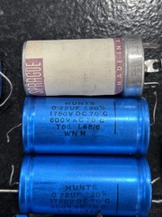 Vintage High Voltage Capacitor Lot Sprague Dearborn Hunts Nichicon 26 Pc Mixed