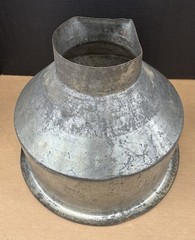 Vintage Galvanized Steel Dairy Strainer Farmhouse Milk Funnel Separator