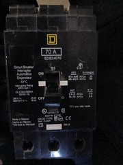 Square D EDB34070 3-Pole 227V Mini Circuit Breaker