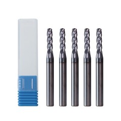 5 PCS 3/32″ 4 Flute 1-1/2″ Overall Ball Nose Carbide End Mill AlTiN Coated