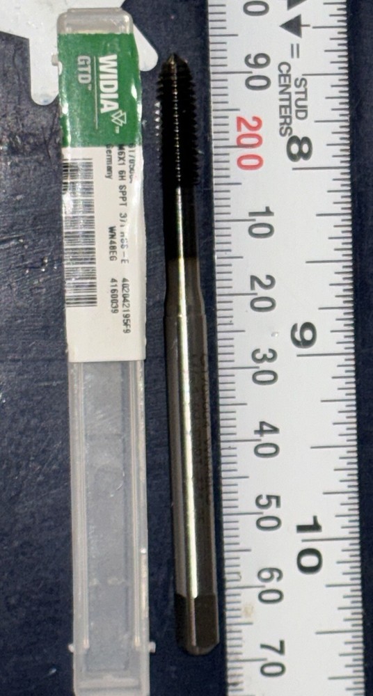 WIDIA GTD M6x1 6H SPPT 371 9F HSS-E GT705004 WN48EG 4160039 ONE TAP
