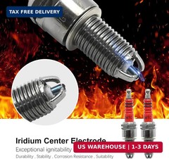 4 Pack D8TC 3 Electrode Spark Plug Replacement for CG 125cc 150cc 200cc 250cc CF