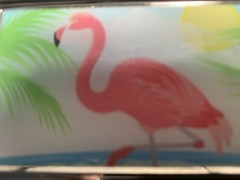 Retro Pink Flamingo Silver Credit Card Holder, Business Cards, I.D. Case