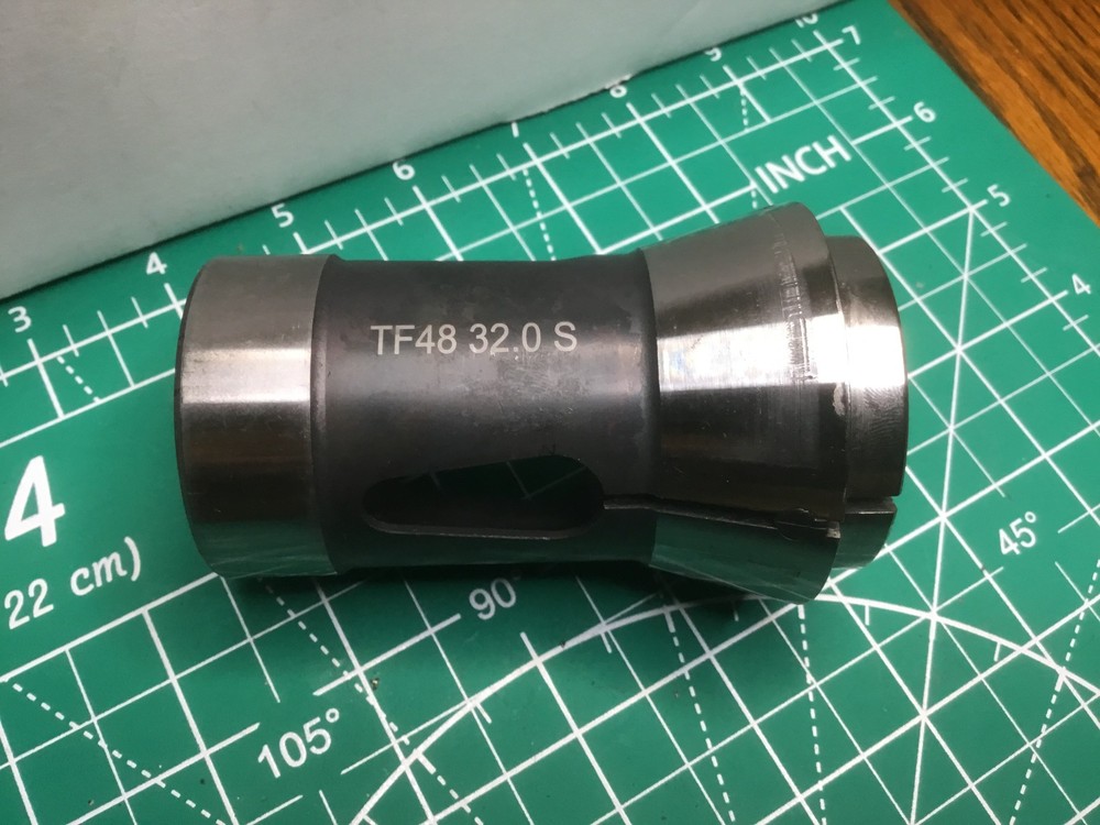 1pc iSwiss TF48/B42 32.0 S 32mm Smooth Precision Swiss Spring Collet Used (21)