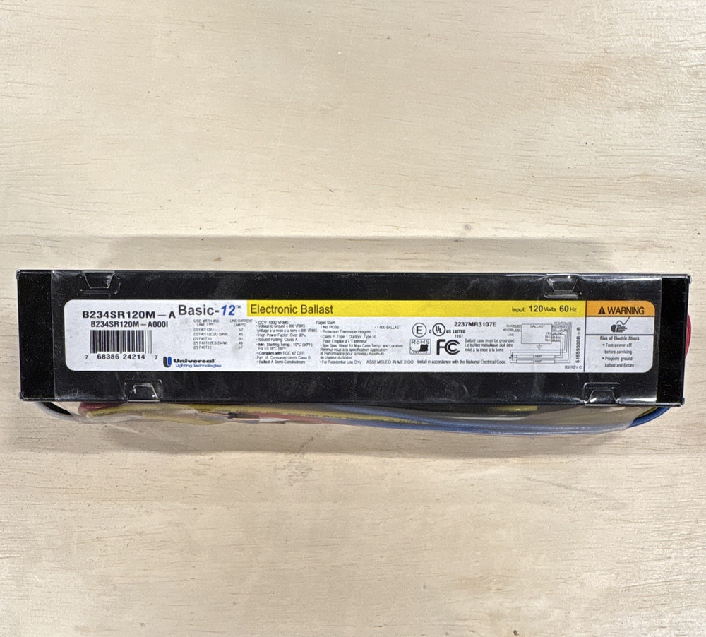 Universal Lighting Technologies Basic-12 Electronic Ballast B234SR120M-A 120V