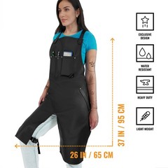 Tattoo Apron – Vegan Leather, Wipeable – Quick-Release Straps – Tattoo Artist