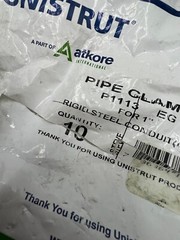 QTY 20 Unistrut Pipe Clamp P1113EG For 1″ Rigid Conduit 1.315″ ID Galvanized