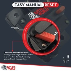 2 PACK 60 Amp 12-48VDC Waterproof Circuit Breaker Auto/Marine/Solar Manual Reset