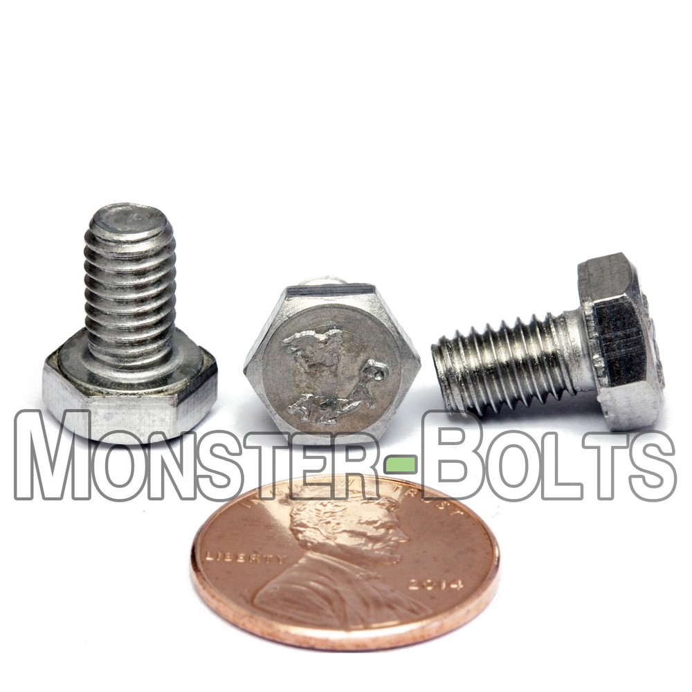 M6-1.00 x 10mm Stainless Steel Hex Cap Bolt / Screw, Coarse DIN 933 Tap A2 18-8