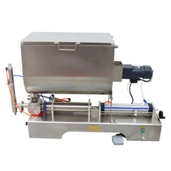100-1000ml, Paste Filling Mixing Machine, Piston Filler Machine with Big Hopper