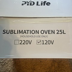 PYD Life Sublimation Oven Machine 25 L 120 V 1600 W Light 25 L, Blue