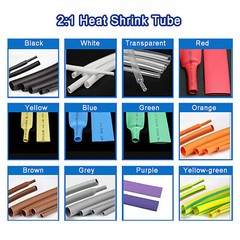 Heat Shrink Tube 0.6mm-50mm 2:1 & 3:1 & 4:1 Various Colours Heatshrink Sleeving