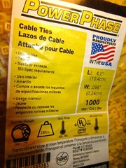 (1000) 4.1″ 18lb Tensile Yellow Nylon 6.6 Power Phase® Colored Cable Tie Bulk