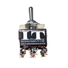 IndusTec 20A DPDT – 6 screw Momentary resetting 3 Position Toggle Switch 12V 24V