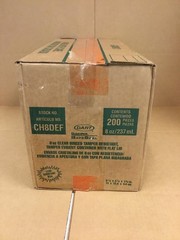 NEW Dart CH8DEF 8oz Tamper-Resistant Clear Hinged Container w/Flat Lid, 200 CT