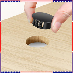 200Pcs 9 Sizes Nylon Plastic Hole Plugs Black Round Drill Hole, Flush Type Panel