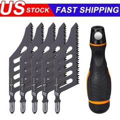 5x Flush Cutting Jigsaw Blade Irregular Curve Saw Blade with Handle for Wood US/