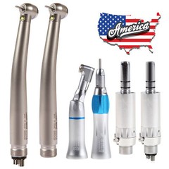 Dental E-generator LED Fiber Optic High Speed /Slow Low Speed Handpiece 4/2H