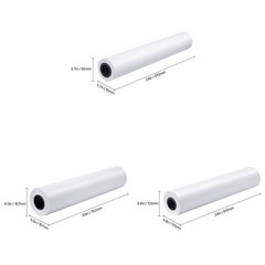 Uimoso Wide Format Plotter Paper Rolls for CAD, 2/8/20 Rolls, 150/300/500 ft