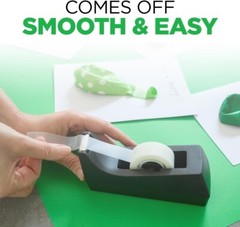 1 INCH Desktop Tape Dispenser Double-Sided Tabletop Fits Standard Rolls, Black