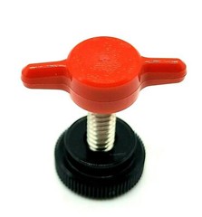 10-24 Thumb Screw T Bolts Red Butterfly Clamping Tee Wing Plastic Knob #10 SS