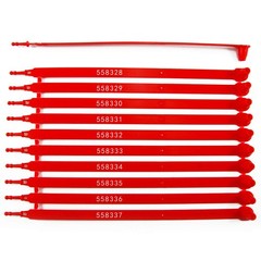 100 Plastic Security Seals – Numbered Tamper for Trucks, 100, Red