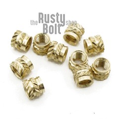M2.5 x 3mm, 3.5mm OD – Knurled Brass Threaded Heat Set Inserts 3D Printing
