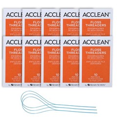 Acclean Floss Threaders, Dental Threaders 100 Count (Pack of 1), Blue