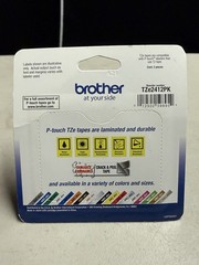 Brother P-touch TZe-2312PK Label Tape 1/2″ Black Print on White Tape 2-Pack