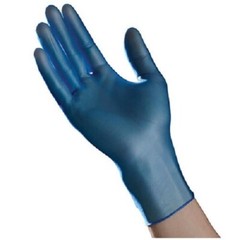 Case of 1000, Ambitex Large Blue Powder Free Vinyl Gloves V5201B V5201-LG