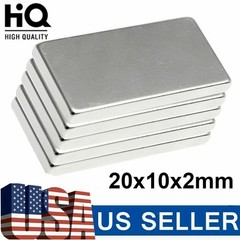 5~100Pcs N52 20x10x2mm Neodymium Block Magnet Super Strong Rare Earth Magnets