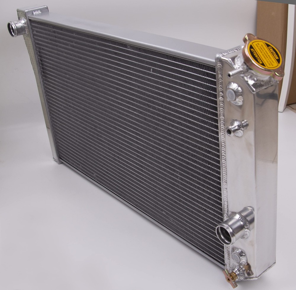 3 Rows Polished Aluminum Radiator For Chevy Corvette Blazer V8 Conversion.