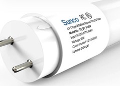 SuncoPRO T8 LED Tube, 4ft, Frosted, Bypass, Type B, 18W, Single/Double Ended